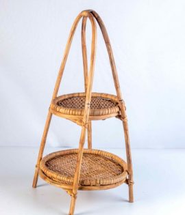 Rattan storage stand