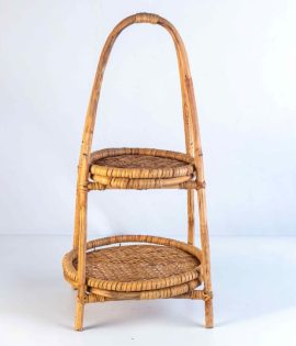 Rattan shelf