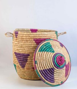 Natural Raffia Storage Basket