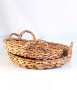 Wicker Serving Tray and Table Décor