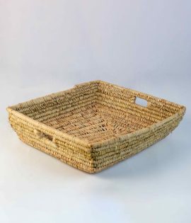 Raffia woven basket