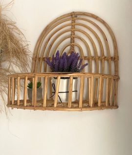 Rattan arch wall hang