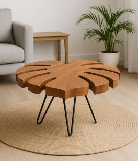 Big size Monstera Leaf-shaped Table