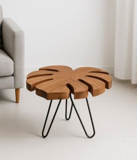 Monstera-inspired Leaf-shaped Table
